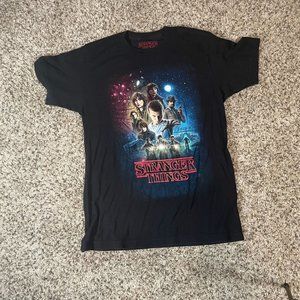 Stranger Things Official T-Shirt Men's Shirt, Black - M